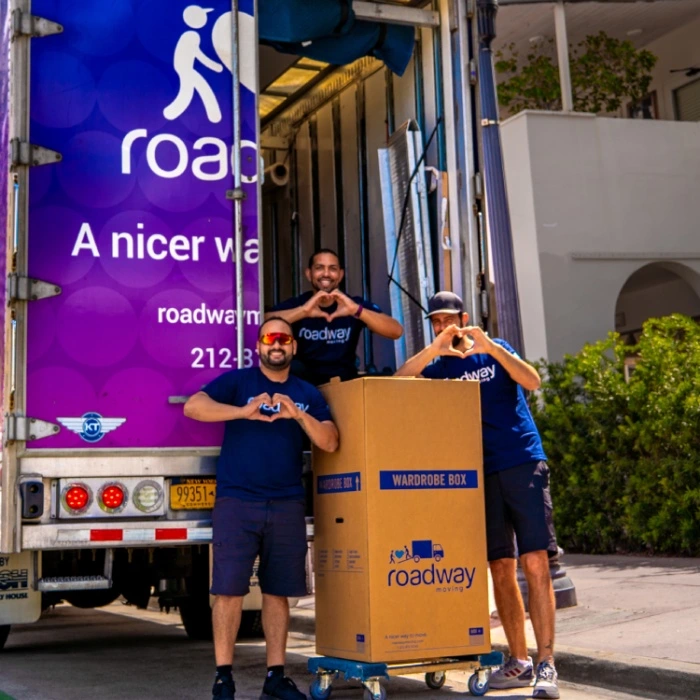 Roadway Moving's crew during a move in NYC